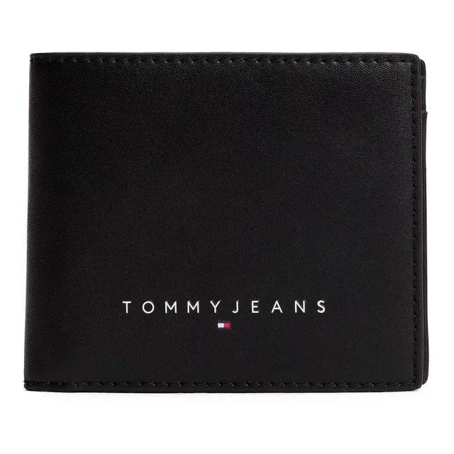 Tommy Hilfiger Tjm Linear Cc & Coin Ανδρικό Πορτοφόλι Μαύρο