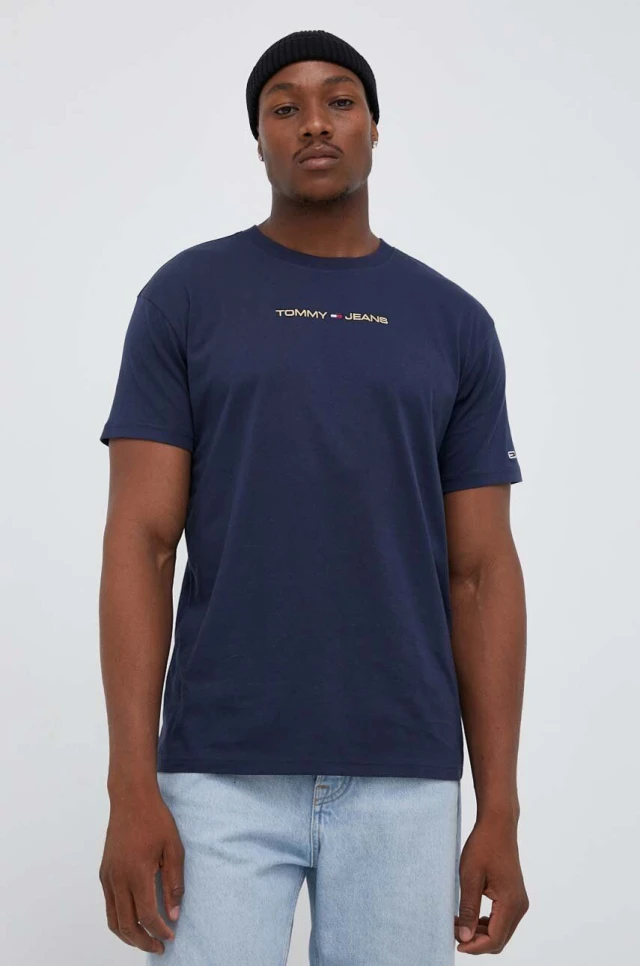 Tommy Hilfiger Tjm Clsc Gold Linear Tee Ανδρική Μπλούζα Μπλε