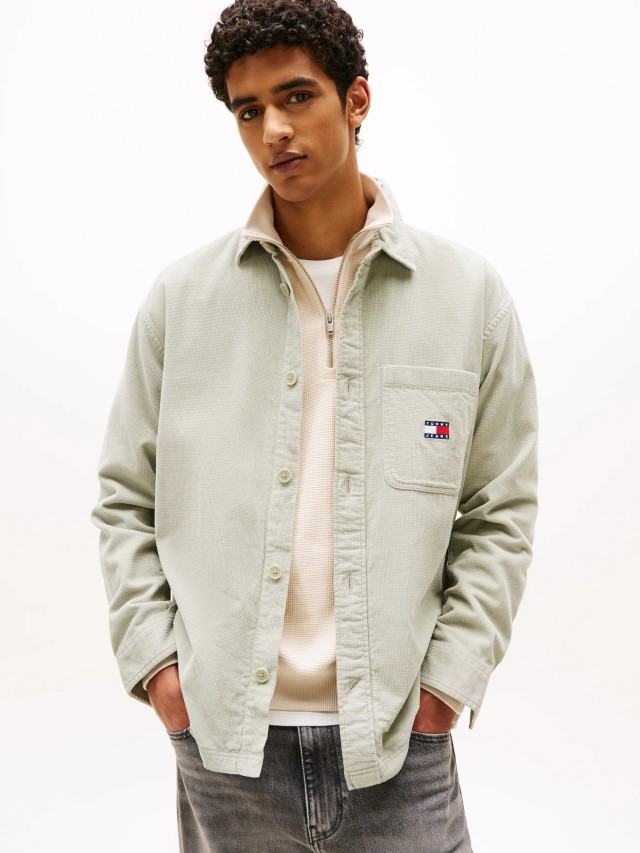 Tommy Hilfiger Tjm Tjm Brick Cord Overshirt Ext Ανδρικό Πουκάμισο Μεντα