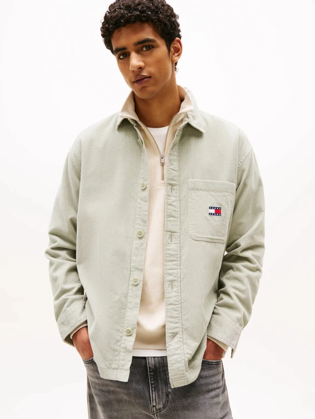 Tommy Hilfiger Tjm Tjm Brick Cord Overshirt Ext Ανδρικό Πουκάμισο Μεντα