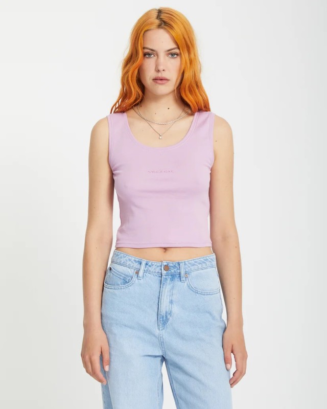 Volcom  Volcomstone Tight Tank Γυναικεία Μπλούζα Μωβ