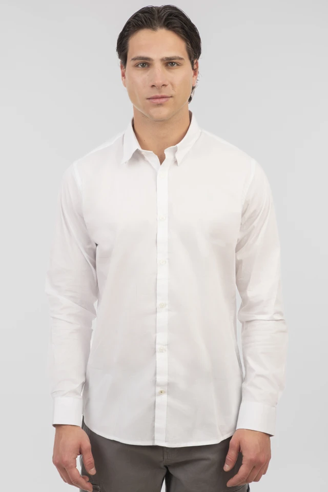 Rebase Shirt Ανδρικό Πουκάμισο Λευκό