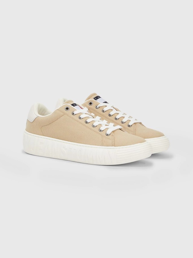 Tommy Hilfiger Tommy Jeans New Cupsole Cnvas Lc Γυναικεία Sneakers ΜΠΕΖ