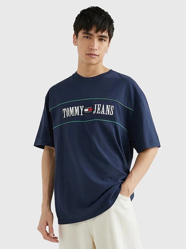 Tommy Hilfiger Tjm Skate Archive Tee Ανδρική Μπλούζα Μπλε