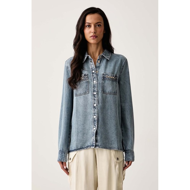 Guess Eliza Shirt Γυναικείο Πουκάμισο Τζιν