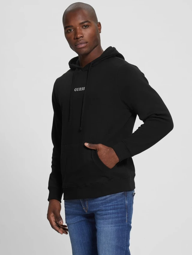 Guess Roy Guess Hoodie Ανδρικό Φούτερ Μαύρο