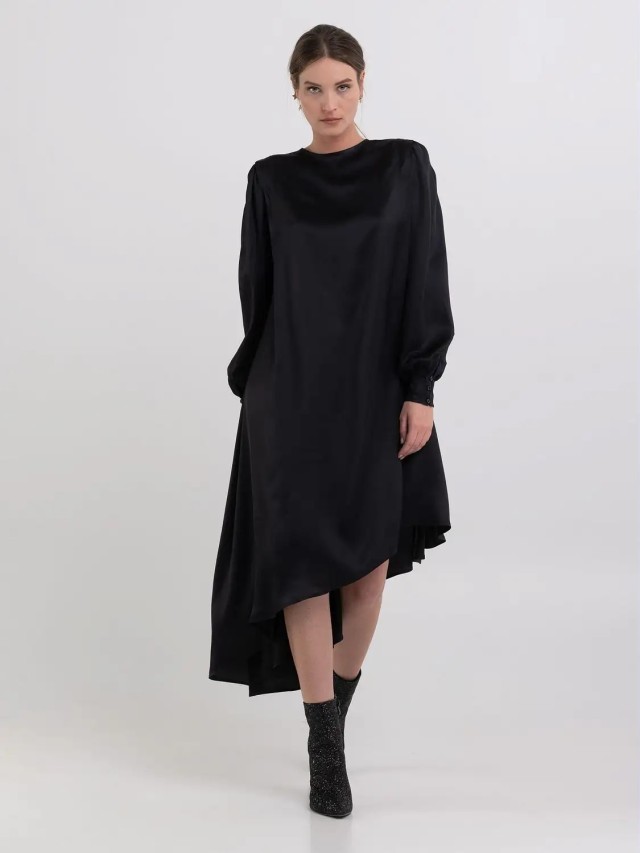 Replay Γυναικείο Φόρεμα Μαύρο