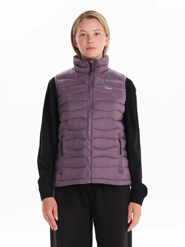 Emerson Womens Puffer Vest Jacket Γυναικείο Αμάνικο Μπουφάν Μωβ