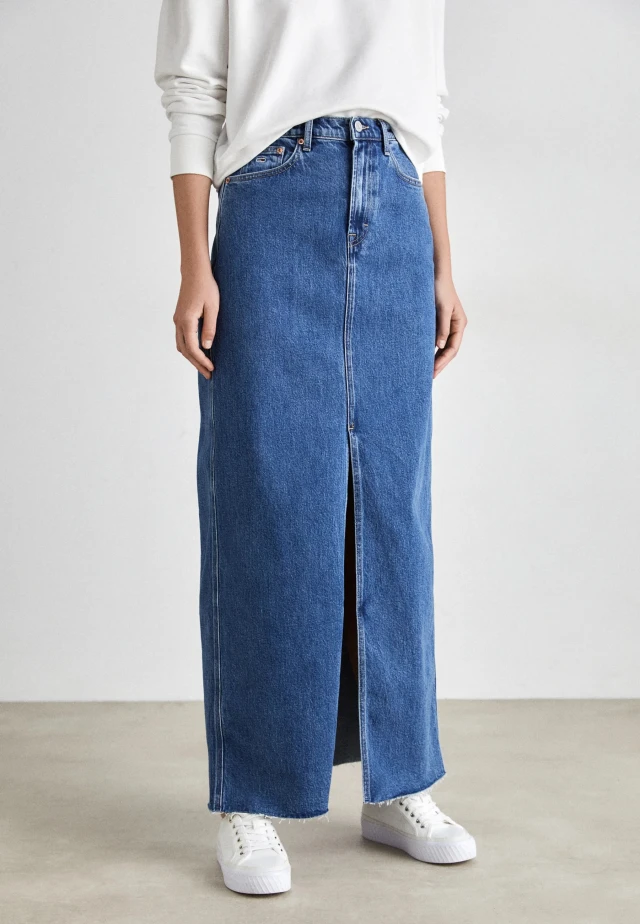 Tommy Hilfiger Claire Hgh Maxi Skirt Γυναικεία Φούστα Maxi Τζιν Stone wash