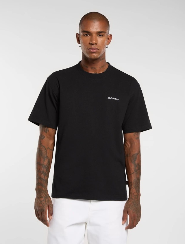 Dickies Loretto Ss Tee Ecru Ανδρική Μπλούζα Μαύρη