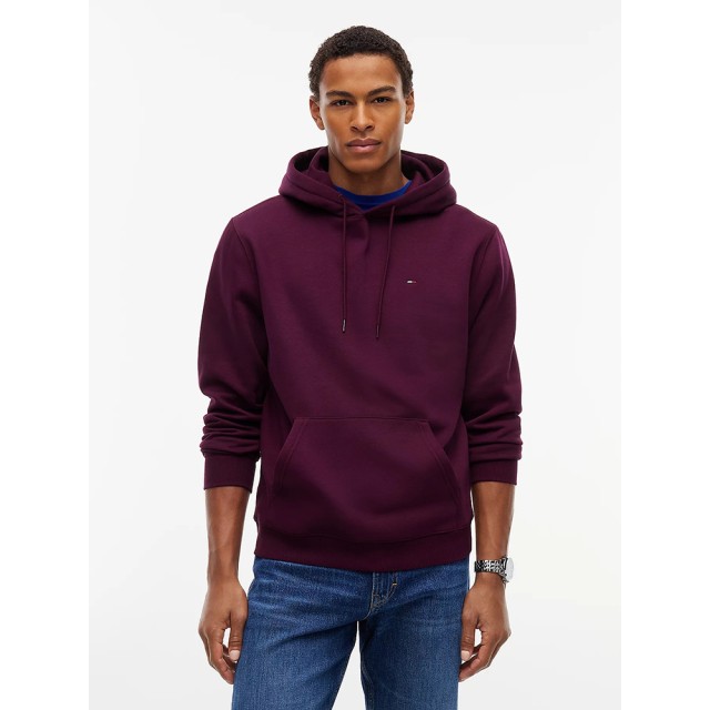Tommy Hilfiger Tjm Reg S Flag Hoodie Ανδρικό Φούτερ Σκουρο Μωβ