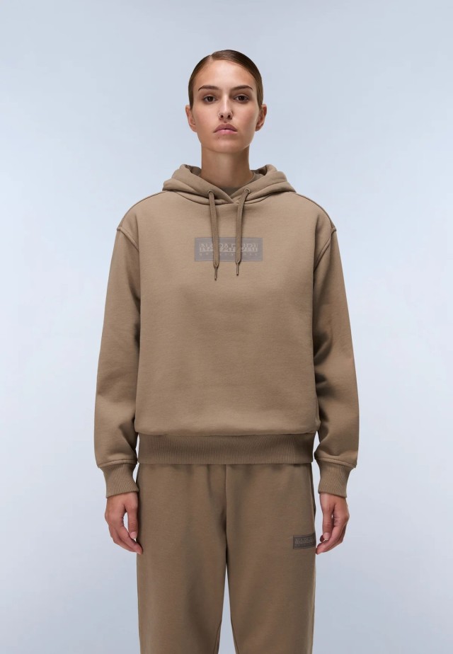 Napapijri B-Box Logo H W Fallen Rock N1t Γυναικείο Φούτερ Μπεζ