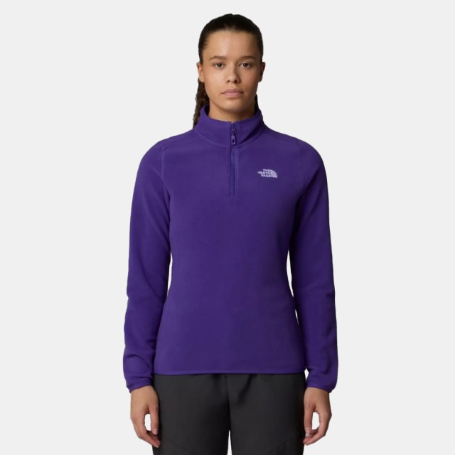 The North Face W 100 Glacier 1/4-Eu Peak Purpl Γυναικείο Fleece Μωβ