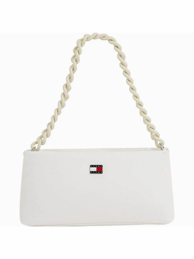 Tommy Hilfiger Tjw City-Wide Shoulder Bag Γυναικεία Τσάντα Λευκή