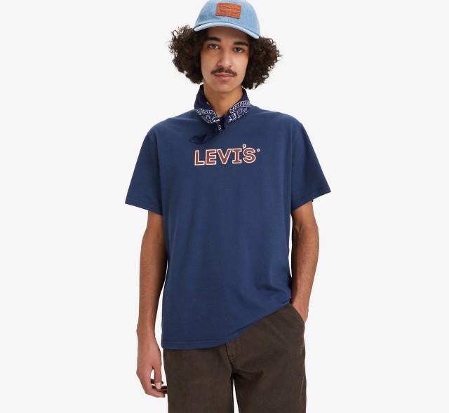 Levis Ss Relaxed Fit Tee Blues Ανδρική Μπλούζα Μπλε