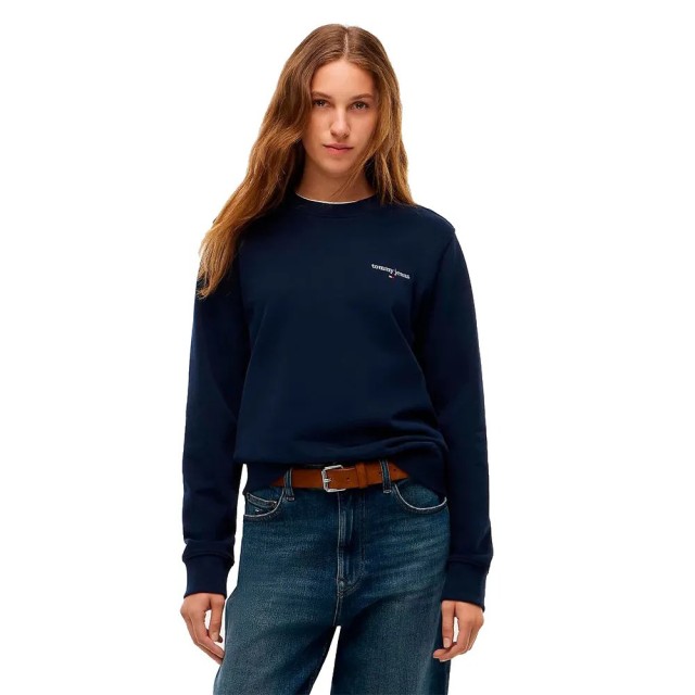 Tommy Hilfiger Tjw Reg Classic Logo Crew Γυναικειο Φουτερ Μπλε