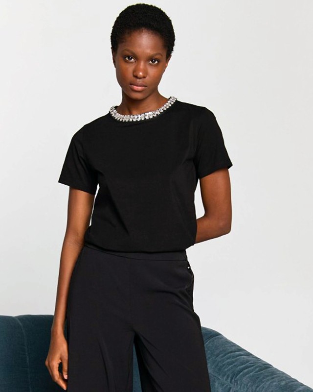 Marina V Pullovers Γυναικεία Μπλούζα Μαυρο