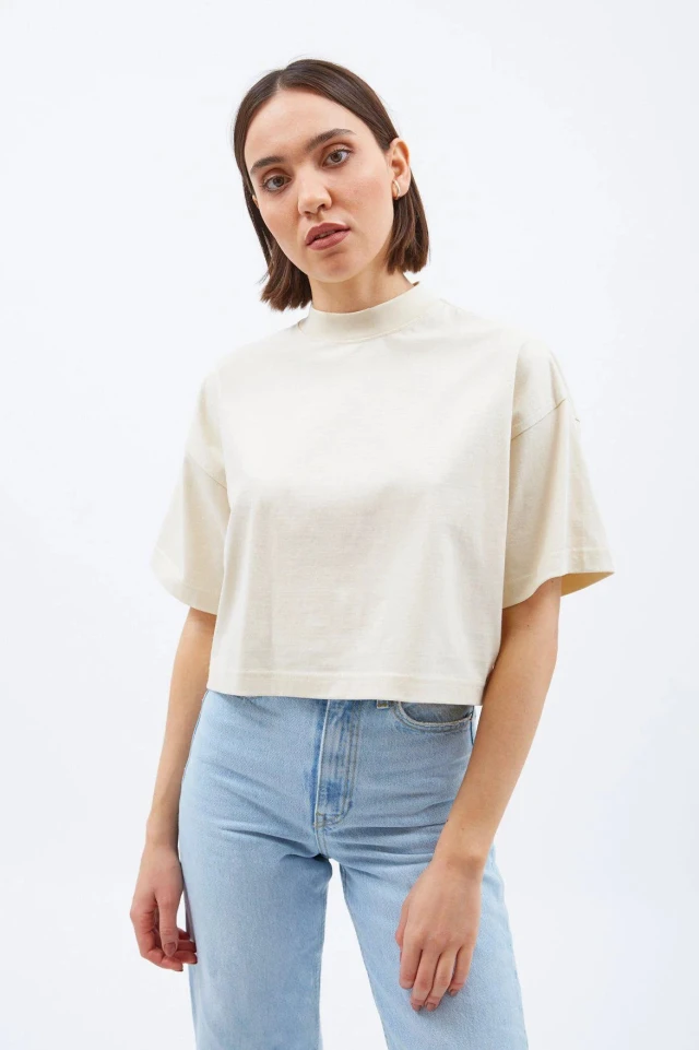 Dr. Denim Vera Tee Bone Γυναικεία Μπλούζα Εκρού