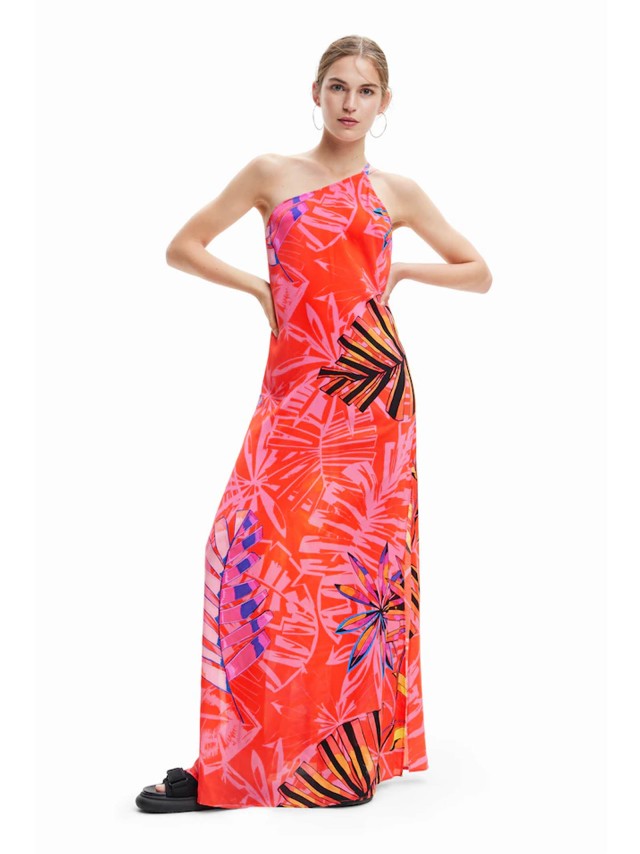 Desigual D3 Vest_Kawai Γυναικειο Φορεμα κοραλι