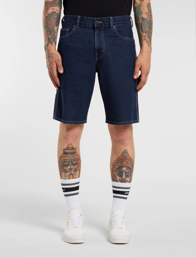 Dickies 993 Denim 11 Carpenter Sh Dark Indigo Ανδρική Βερμούδα Τζιν Wash