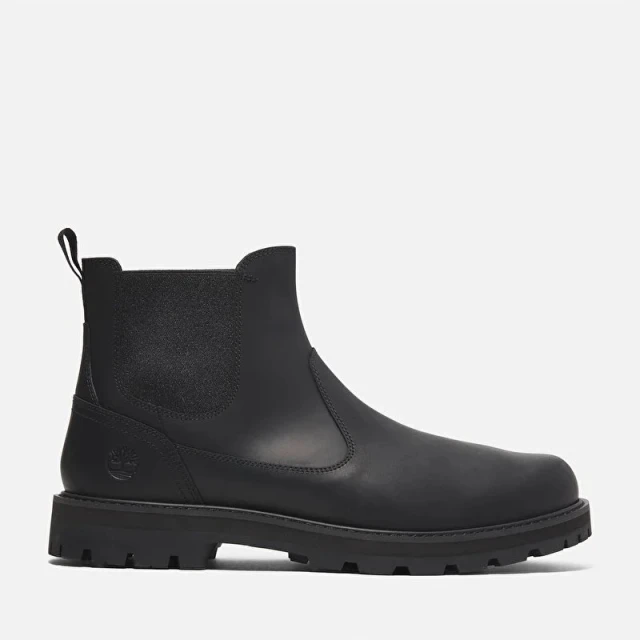 Timberland Britton Road Mid Chelsea Boot Black Full Grain Ανδρικά Δερμάτινα Μποτάκια Μαύρα