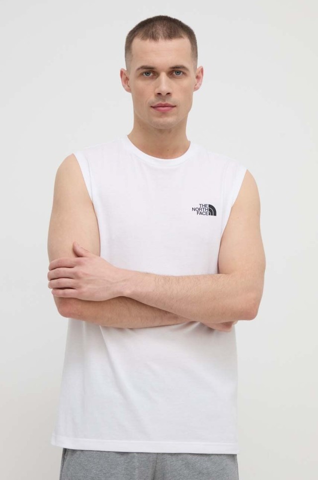 The North Face M Simple Dome Tank Ανδρική Μπλούζα Λευκή