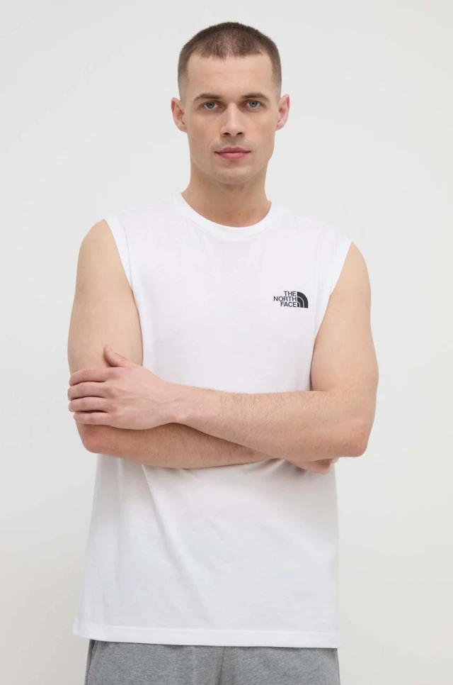 The North Face M Simple Dome Tank Ανδρική Μπλούζα Λευκή
