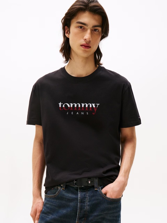Tommy Hilfiger Tjm Reg Dna Tee Ext Ανδρική Μπλούζα Μαύρη