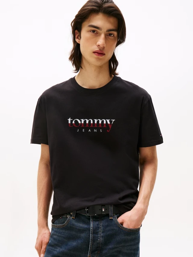 Tommy Hilfiger Tjm Reg Dna Tee Ext Ανδρική Μπλούζα Μαύρη