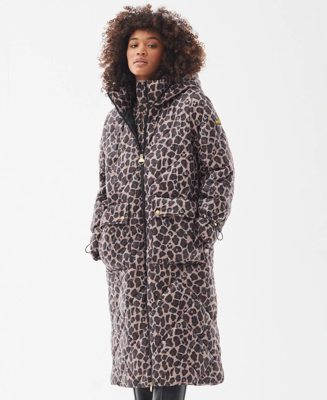 Barbour B.Intl Printed Boulevard Quilt Γυναικείο Μπουφάν Animal Print