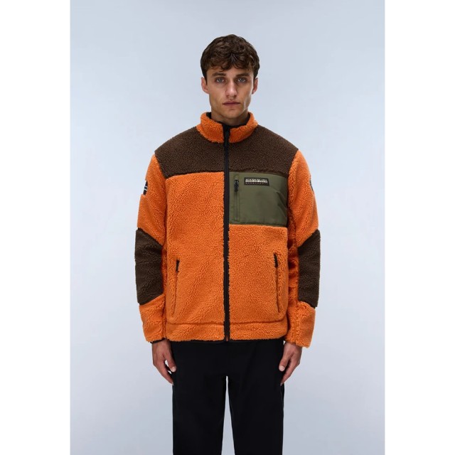 Napapijri Yupik Fz 5 Multi M5e Ανδρικό Ζακέτα Fleece Multi Πορτοκαλι