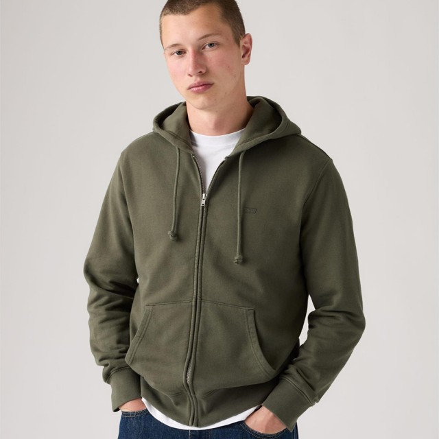 Levis The Original Hm Zip Up Greens Ανδρική Ζακέτα Φούτερ Πράσινη