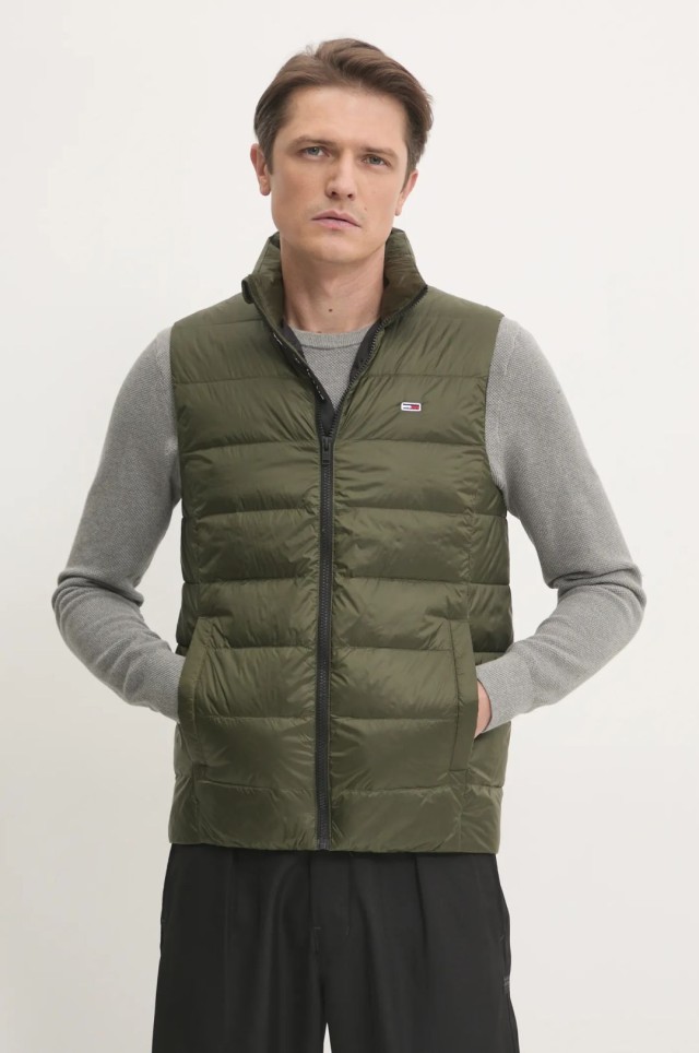 Tommy Hilfiger Tjm Lt Down Vest Ext Ανδρικό Αμάνικο Μπουφάν Πράσινο