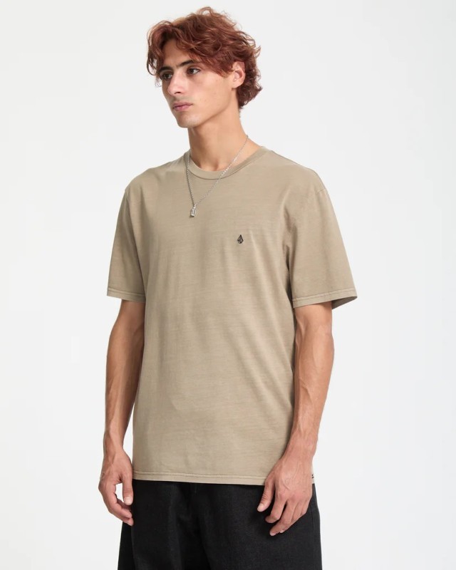 Volcom Solid Stone Emb Sst Ανδρική Μπλούζα Μπεζ
