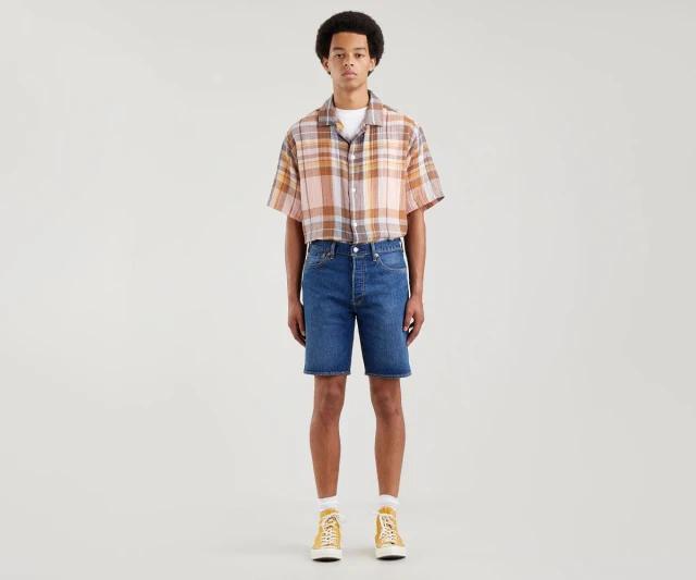 Levis 501 Hemmed Short Bleu Eyes Bre Ανδρικη Βερμουδα Τζιν