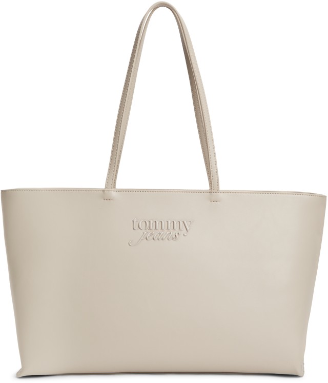 Tommy Hilfiger Tjw Must Tote Γυναικεία Τσάντα Μπεζ