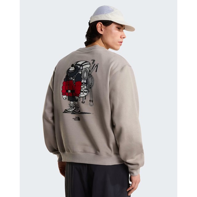 The North Face U Gear Up Get Out Rlx C Stone Sl Ανδρικο Φουτερ Γκρι