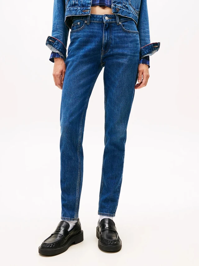 Tommy Hilfiger Lucy Mr Slim Γυναικείο Παντελόνι Τζιν Stone wash