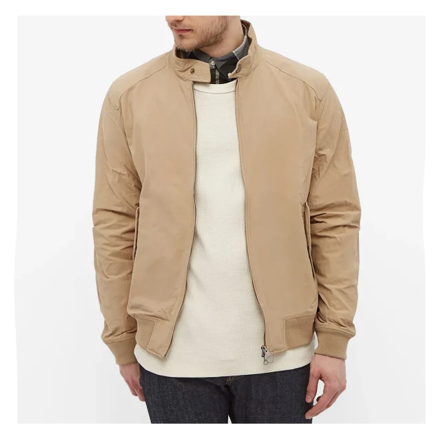 Barbour B.intl Rectifier Harrington Casual Ανδρικο Μπουφαν Μπεζ