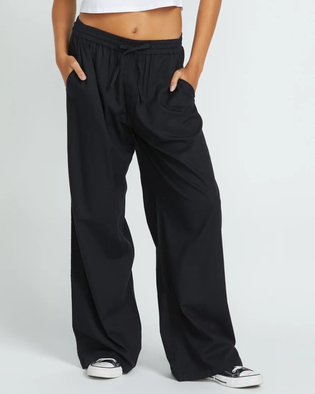Volcom Dropping In Pant Γυναικείο Παντελόνι Μαύρο