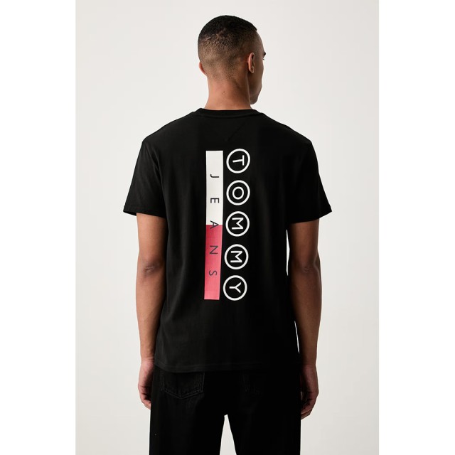 Tommy Hilfiger Tjm Reg Dna Play Tee Ext Ανδρική Μπλούζα Μαύρη