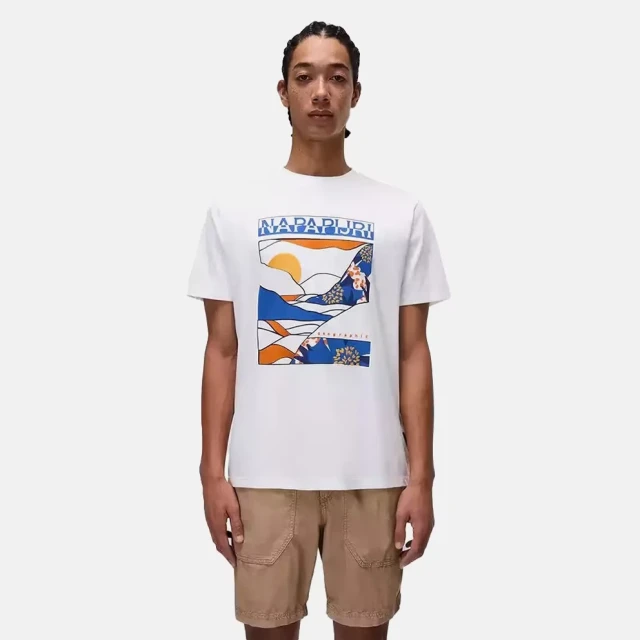 Napapijri S-Valdor Ss White Heron Ανδρική Μπλούζα Λευκή