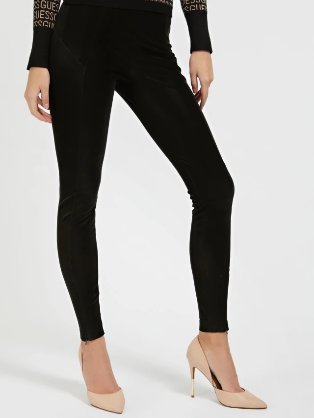 Guess Katt Corset Legging Γυναικειο Κολαν Μαυρο