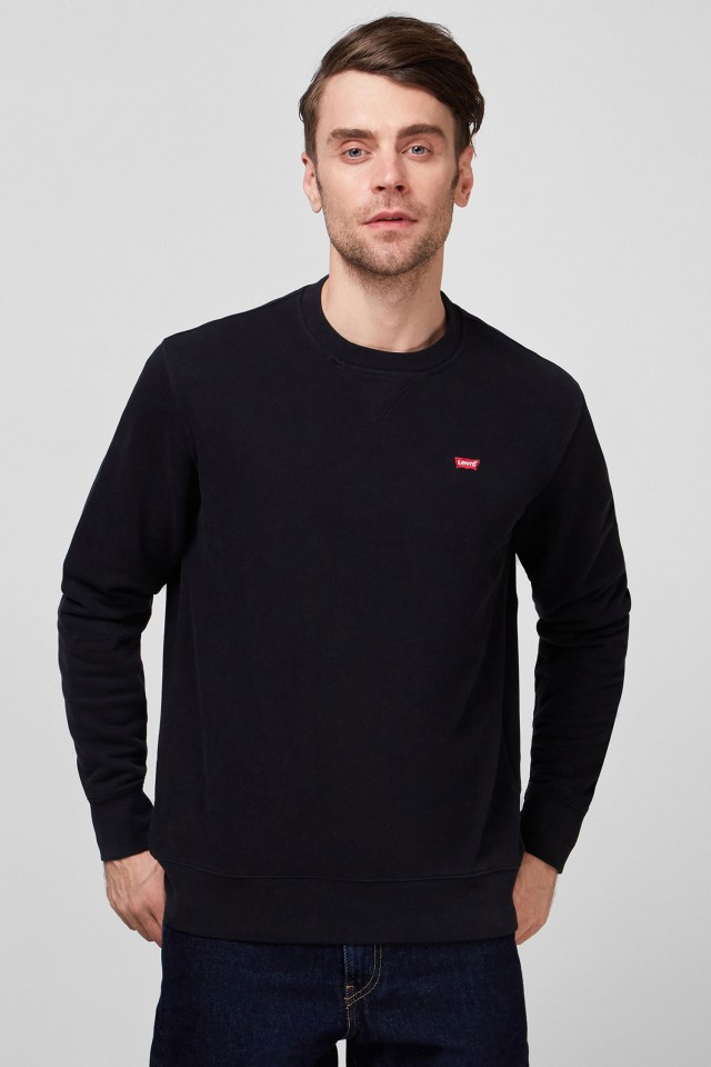 Levis New Original Crew Mineral Ανδρικο Φουτερ Μαυρο