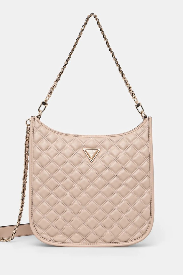 Guess Giully Bucket Crossbody Γυναικεία Τσάντα Nude