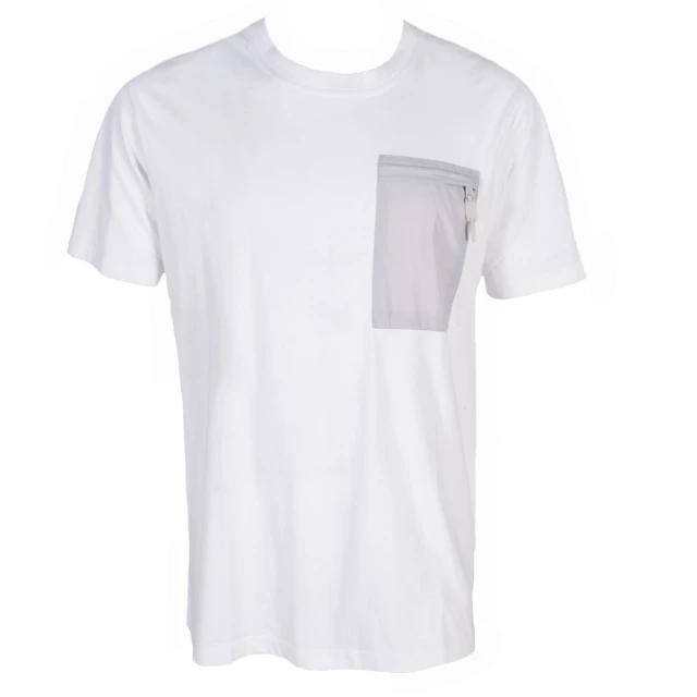 Guess Cn Ss Nylon Pocket T - Heavy Cotton 210 Gms Ανδρικη Μπλουζα Λευκη
