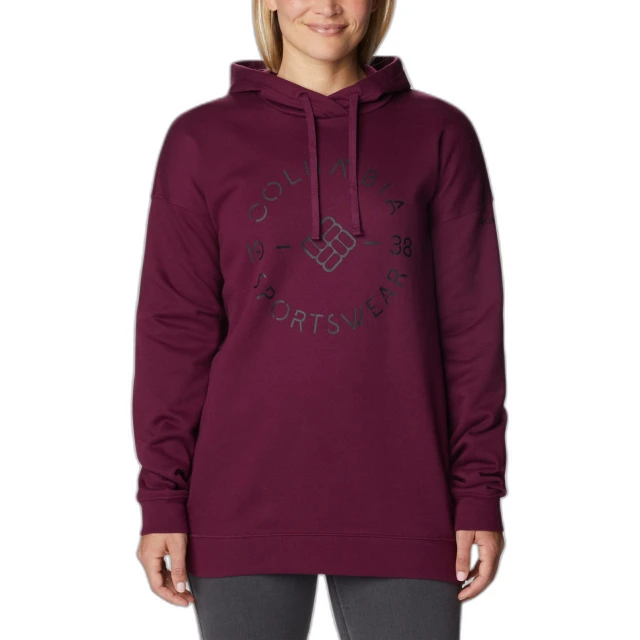 Columbia Columbia Trek Oversized Hoodie Γυναικειο Φουτερ Mπορντο
