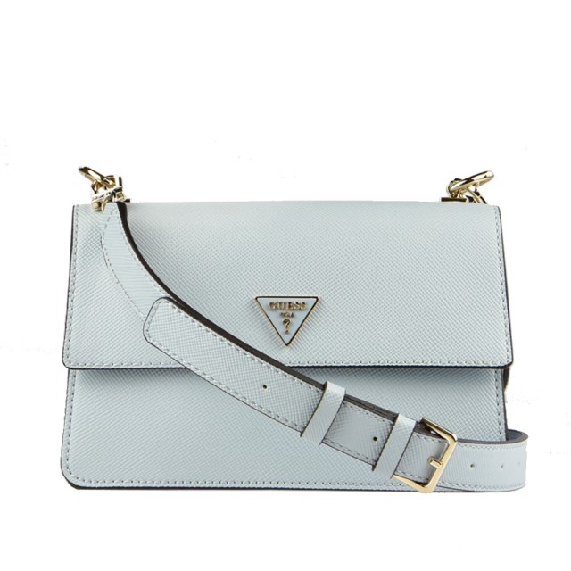 Guess Alexie Crossbody Flap Γυναικεια Τσαντα Σιελ