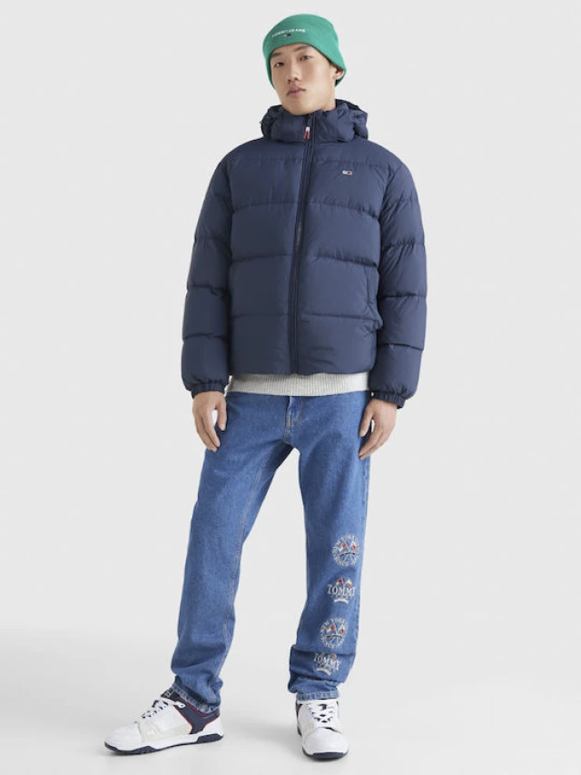 Tommy Hilfiger Tjm Essential Down Jacket Ανδρικο Μπουφαν Μπλε