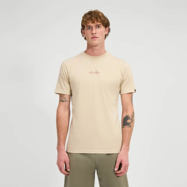 Ellesse Seasonal Fundamentals Ollio Tee Ανδρική Μπλούζα Μπεζ